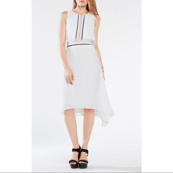 🚨SOLD🚨 BCBGmaxazria Camden ruffle trim asymmetrical dress - Picture 5 of 5